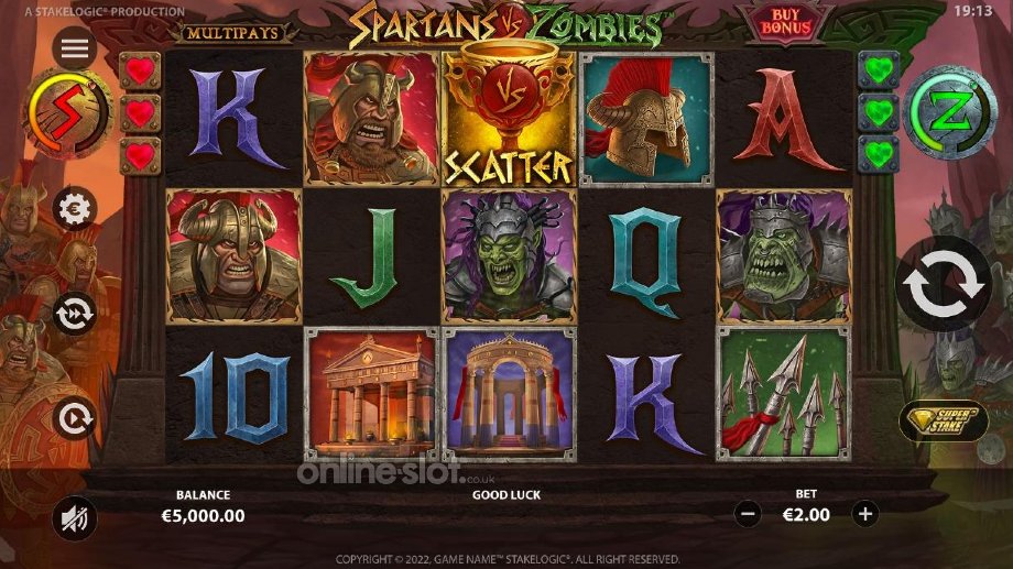 spartans vs zombies slot base game