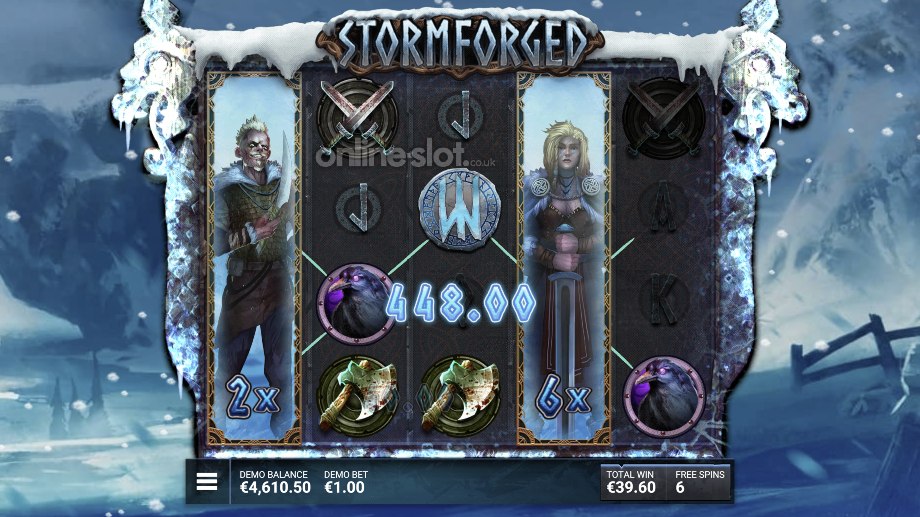 stormforged slot warriors of the storm bonus feature