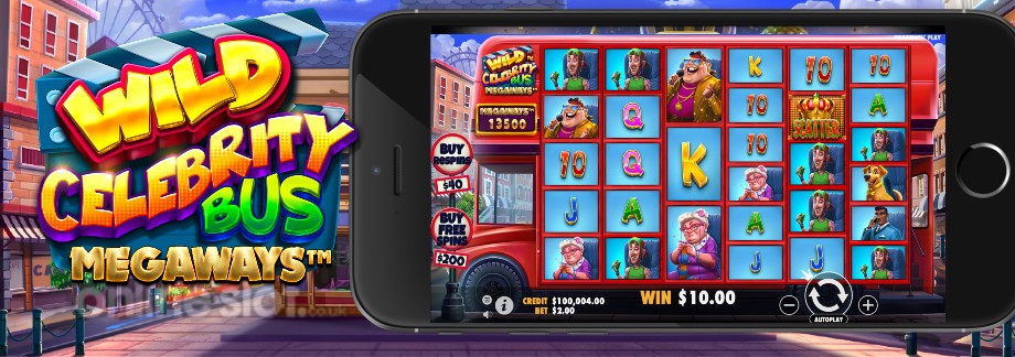 wild celebrity bus megaways mobile slot