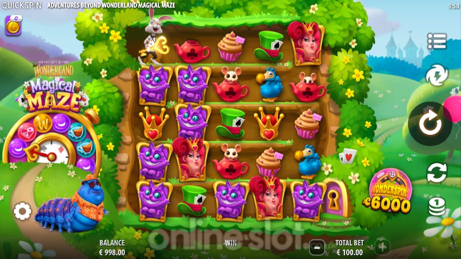 adventures beyond wonderland magical maze slot base game