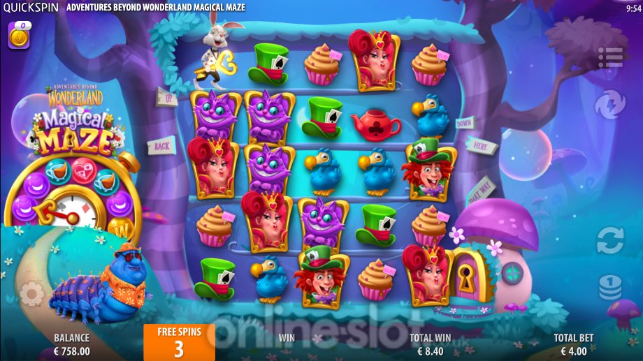 adventures beyond wonderland magical maze slot free spins 2