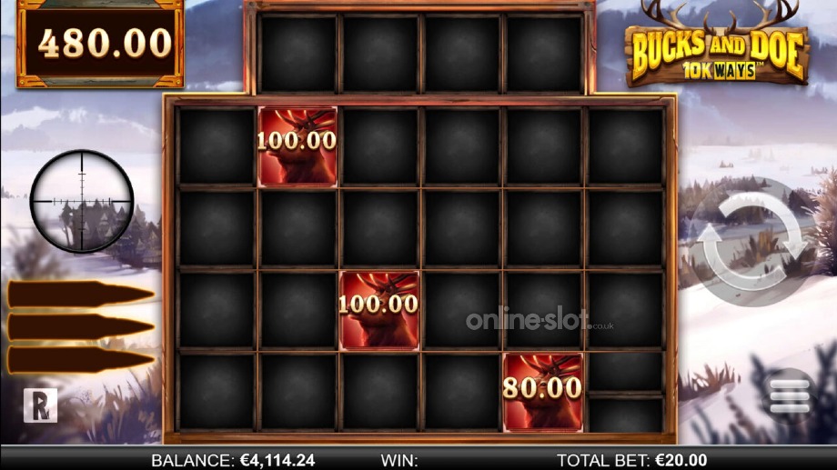 bucks and doe 10k ways slot bonus respins feature
