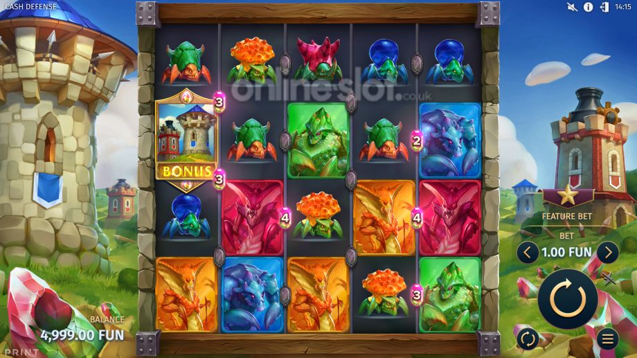 cash defense slot base game