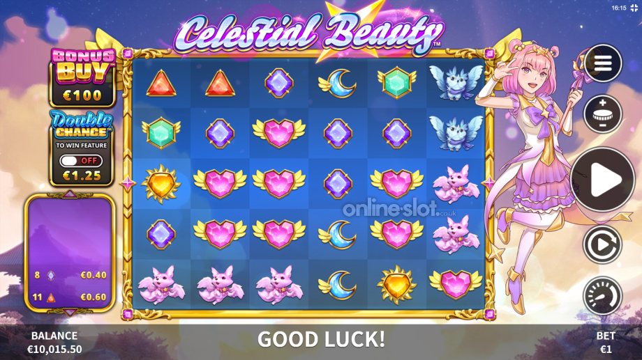 celestial beauty slot base game