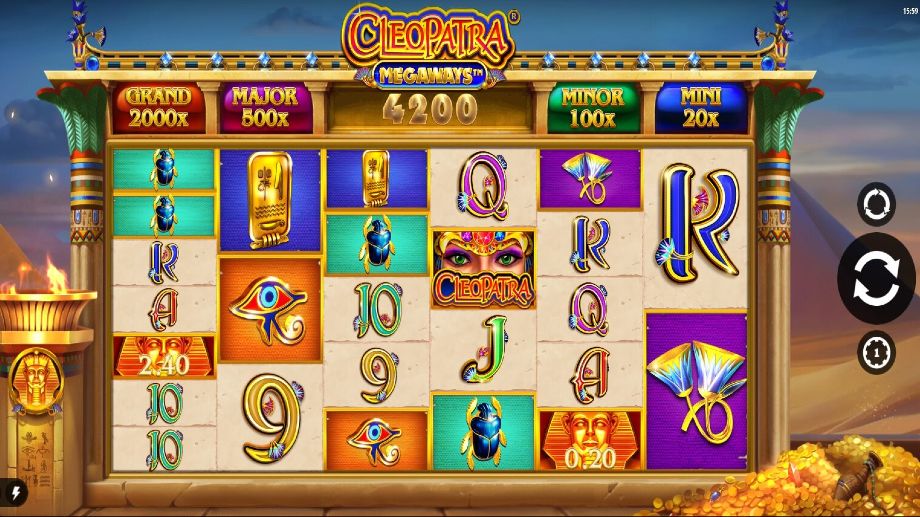 cleopatra megaways slot base game