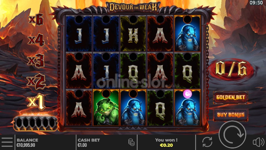 devour the weak slot base game