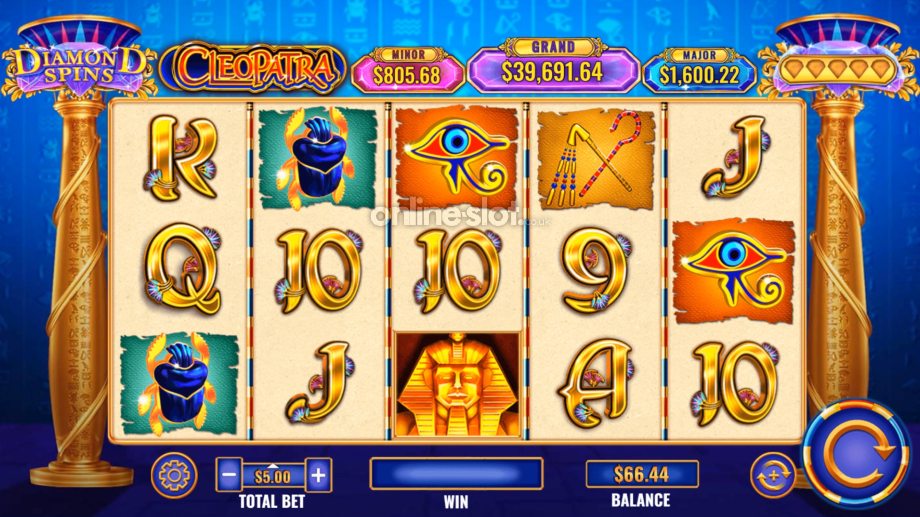 diamond spins cleopatra slot base game
