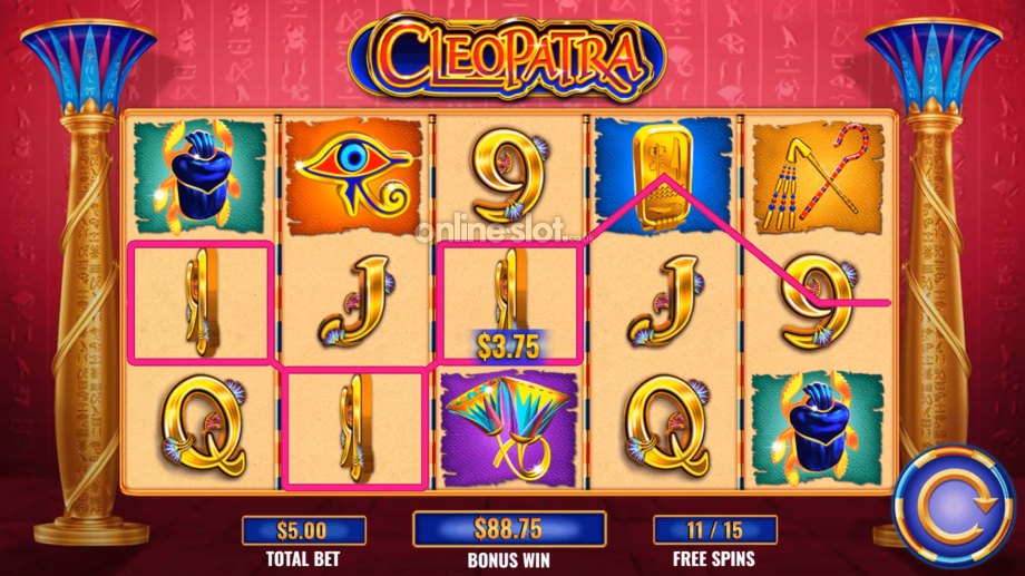 diamond spins cleopatra slot cleopatra bonus feature