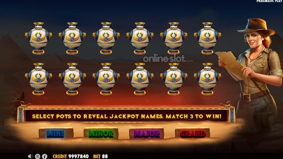 diamonds of egypt slot jackpot bonus game