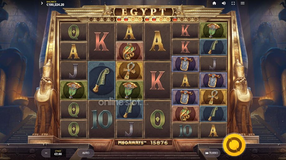 egypt megaways slot base game