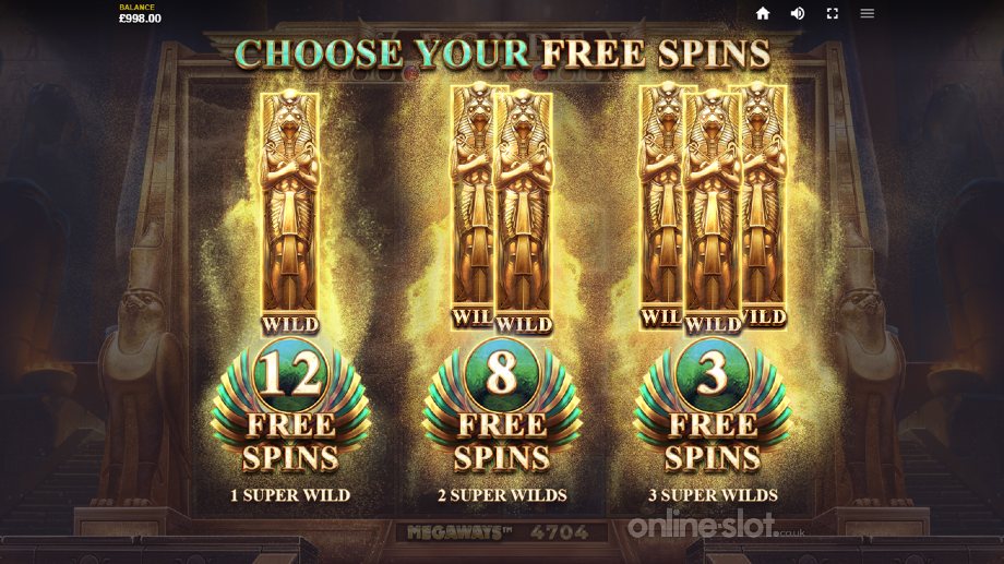 egypt megaways slot free spins feature