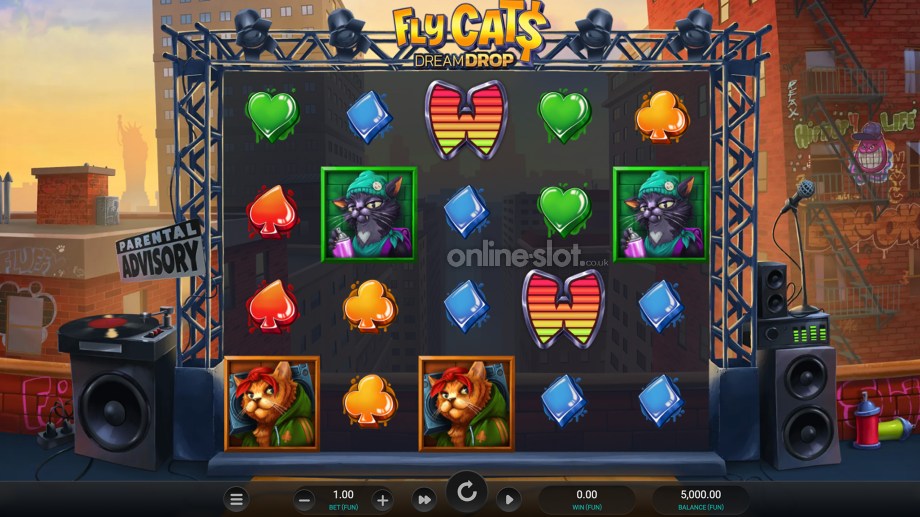 fly cats dream drop slot base game