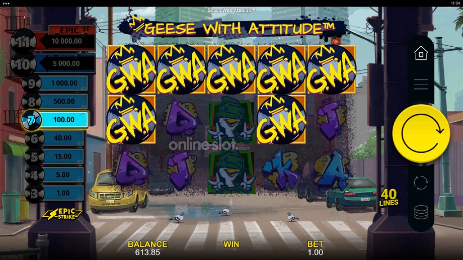 geese with attitude slot epic strike feature