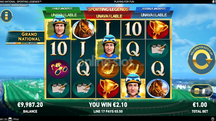 grand national sporting legends slot base game