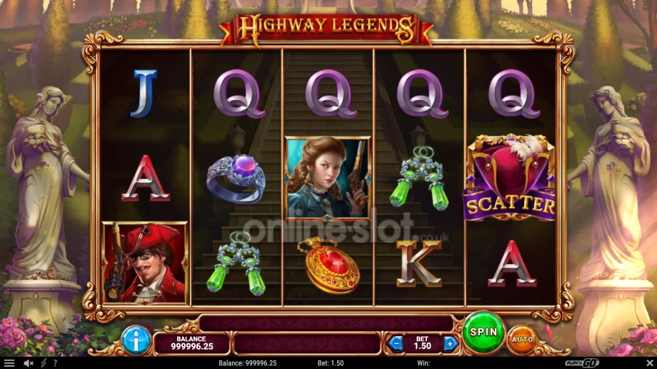highway legends slot base game