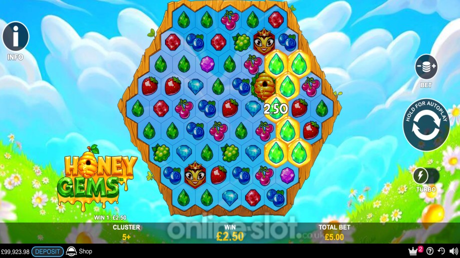 honey gems slot base game