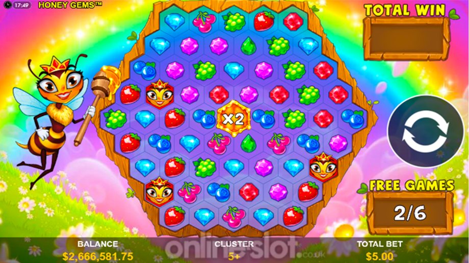 honey gems slot free spins