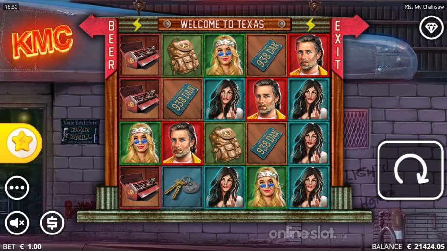 kiss my chainsaw slot base game