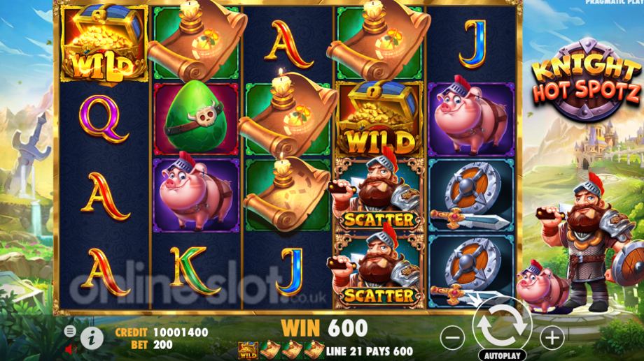 knight hot spotz slot base game