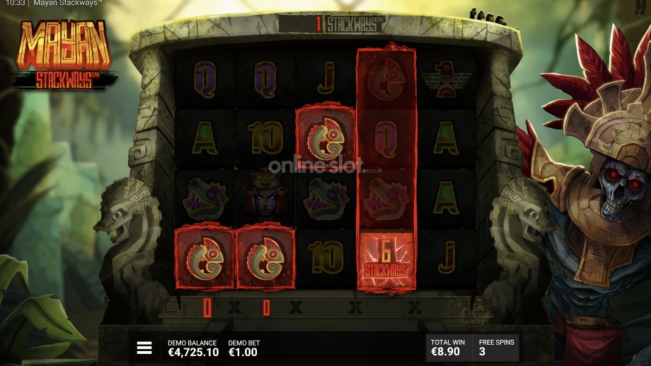 mayan stackways slot stack spins feature