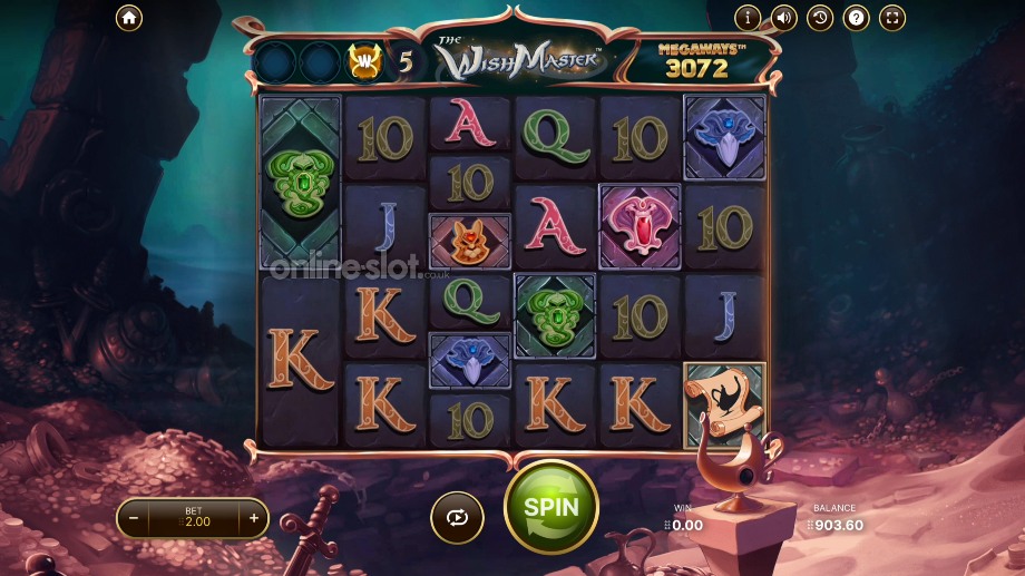 the wish master megaways slot base game