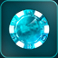 vegas rush slot casino chip symbol
