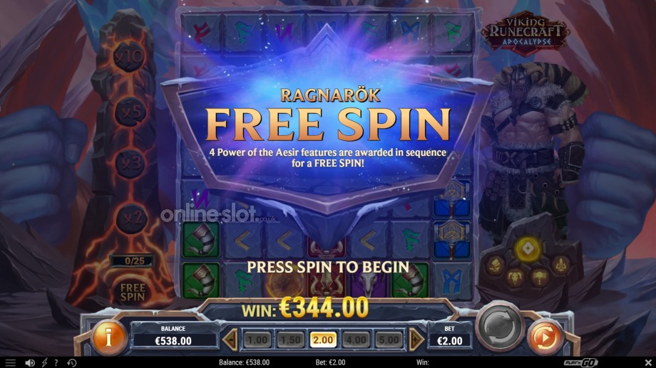 viking runecraft apocalypse slot ragnarok free spin feature