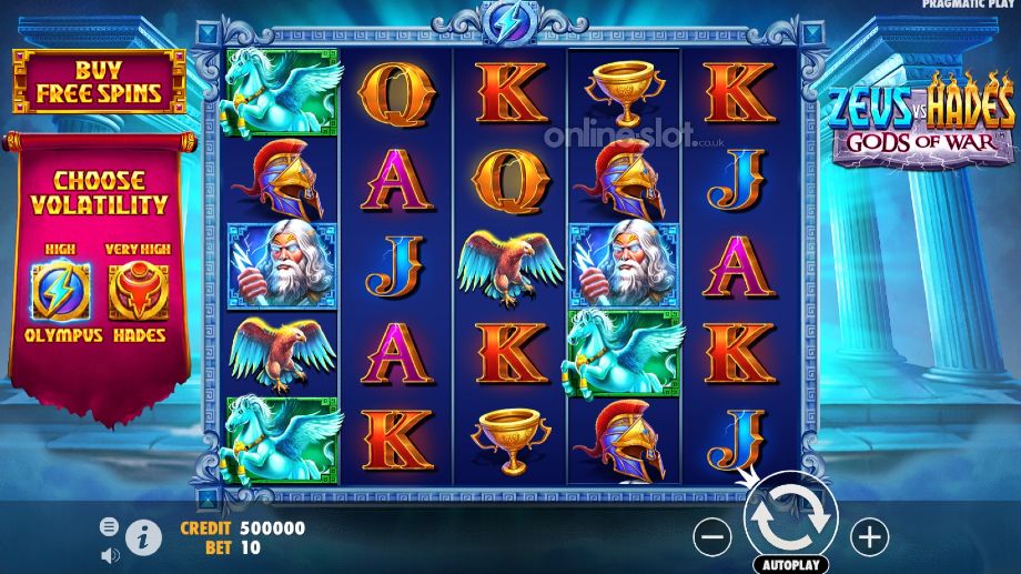 zeus vs hades gods of war slot base game