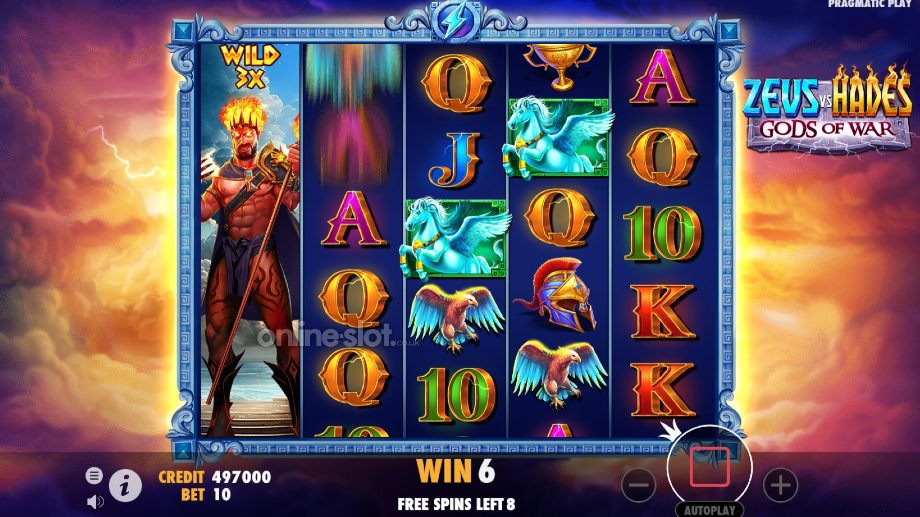 zeus vs hades gods of war slot free spins feature
