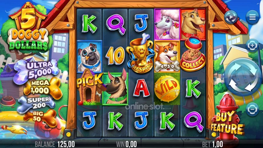 5 doggy dollars slot base game