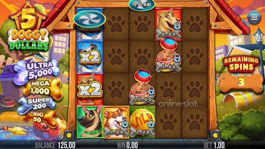 5 doggy dollars slot respin bonus feature