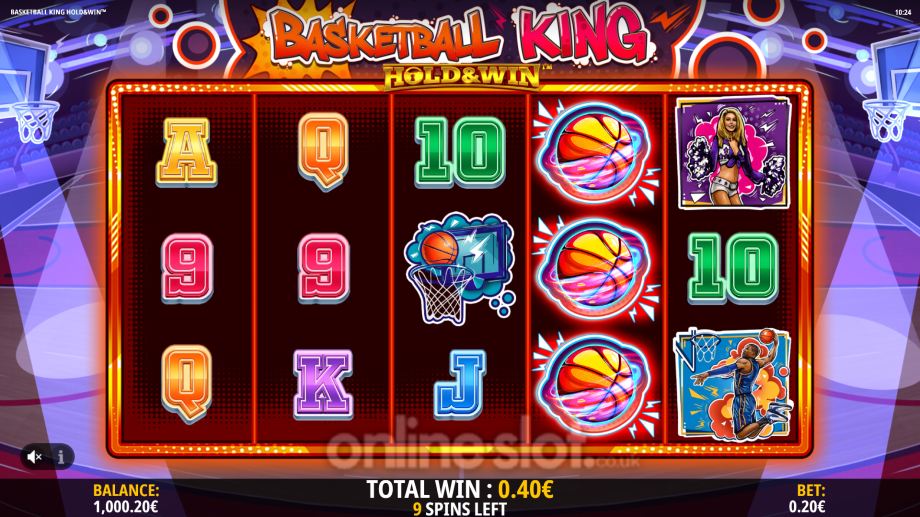 basketball king hold and win slot base game