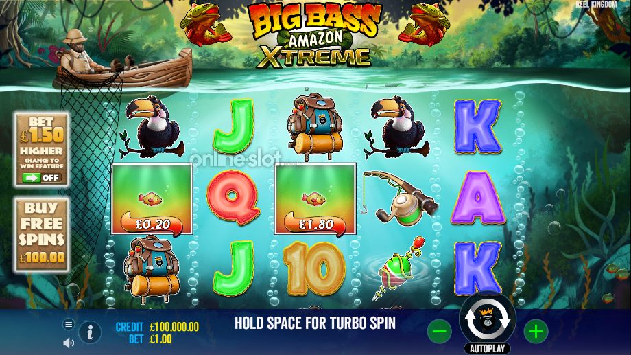 big bass amazon xtreme slot base game