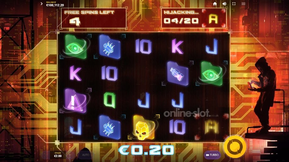 cyber attack slot free spins feature