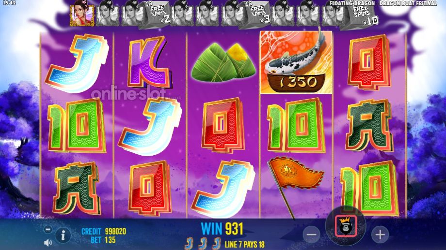 floating dragon dragon boat festival slot free spins feature