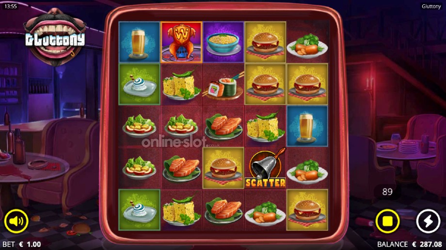 gluttony slot base game