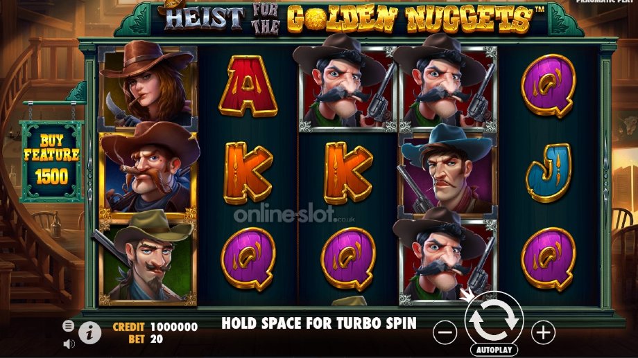heist for the golden nuggets slot base game