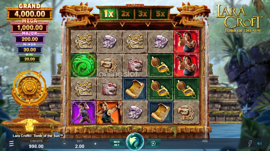 lara croft tomb of the sun slot base game