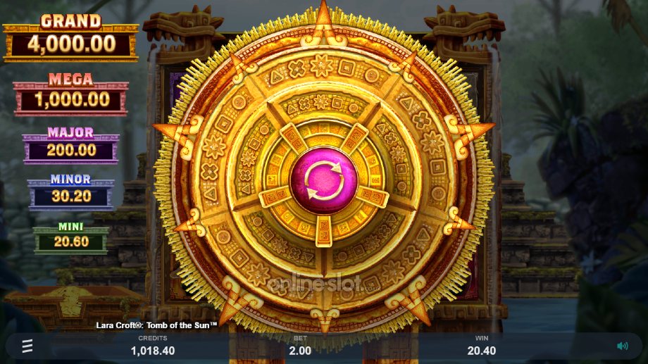 lara croft tomb of the sun slot rising reward jackpot feature