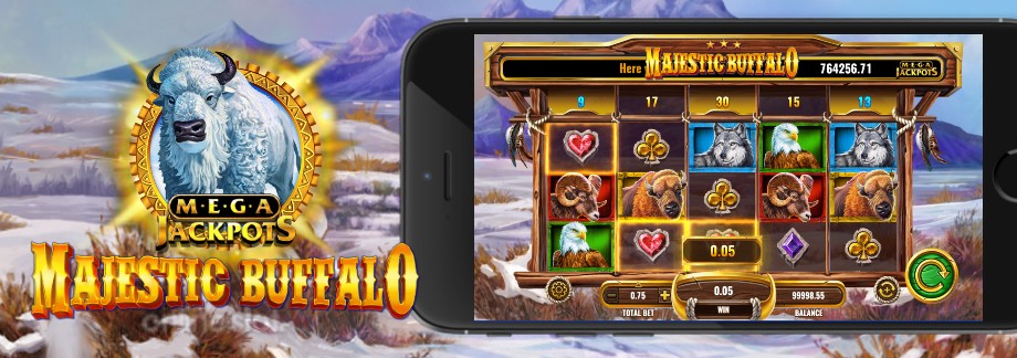 megajackpots majestic buffalo mobile slot