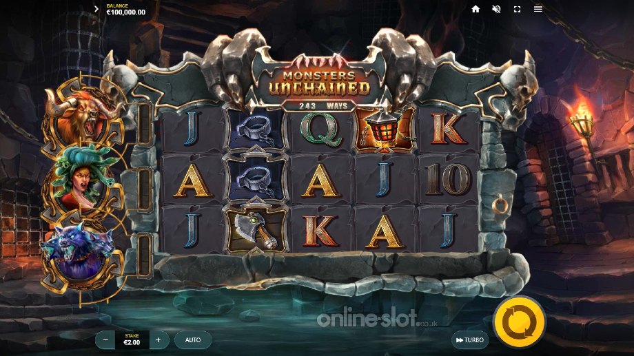 monsters unchained slot base game