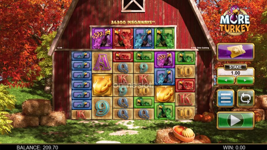 more turkey megaways slot base game