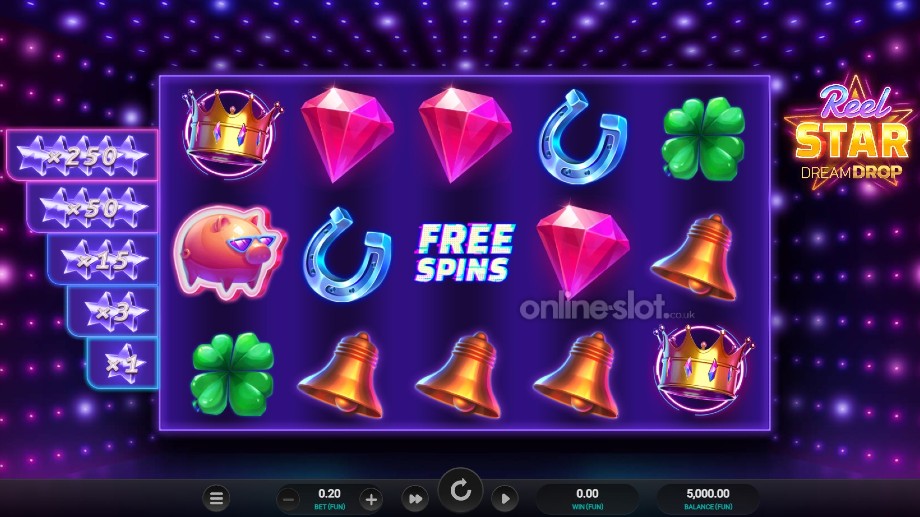 reel star dream drop slot base game