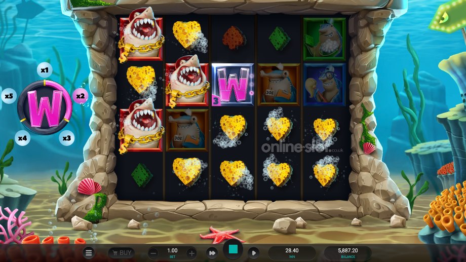 shark wash slot countdown wild feature