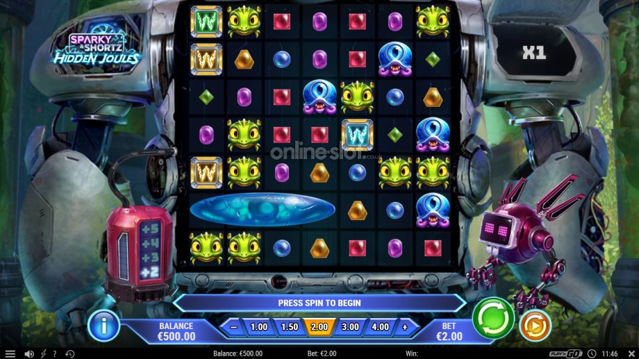 sparky and shortz hidden joules slot base game