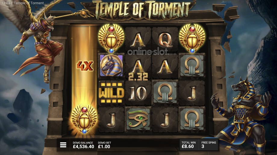 temple of torment slot anguish of anubis bonus feature