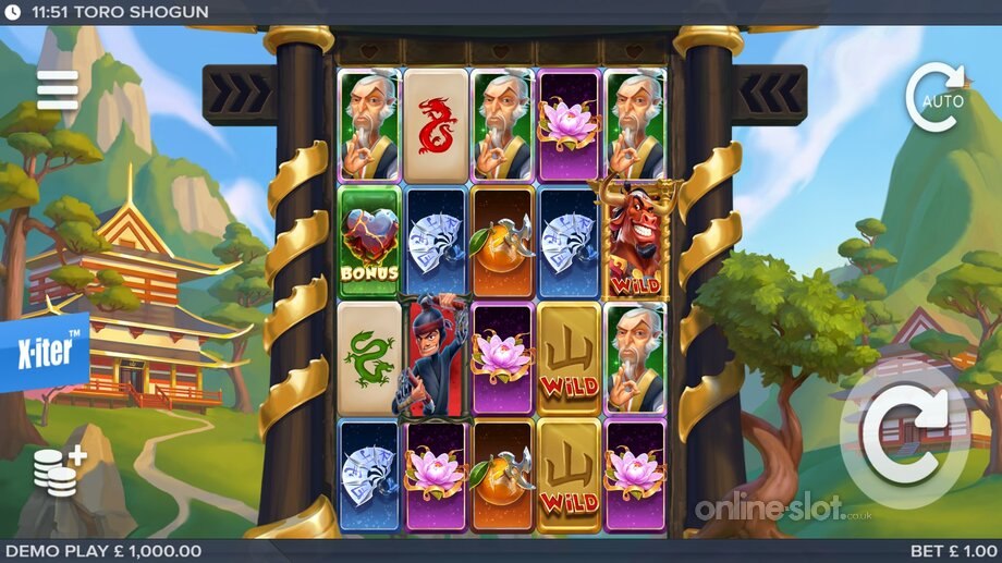 toro shogun slot base game
