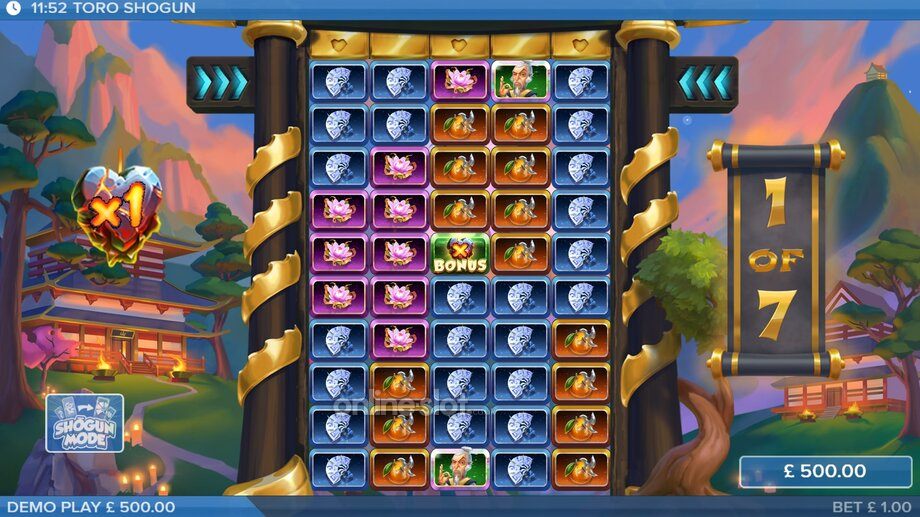 toro shogun slot shogun bonus feature