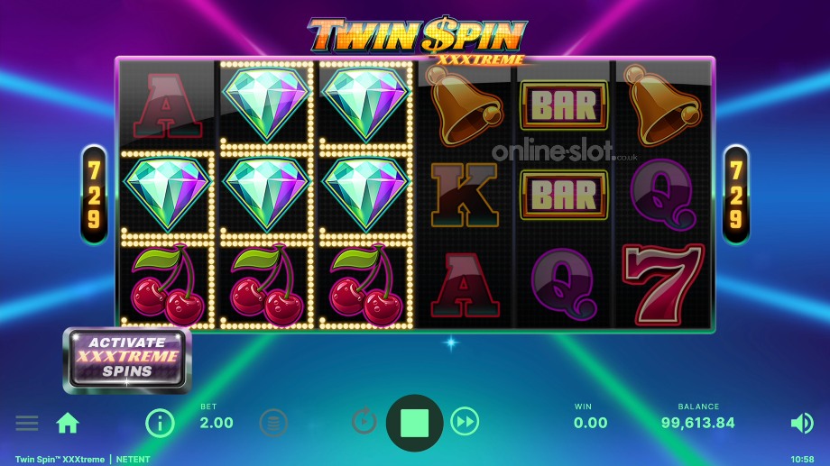 twin spin xxxtreme slot base game