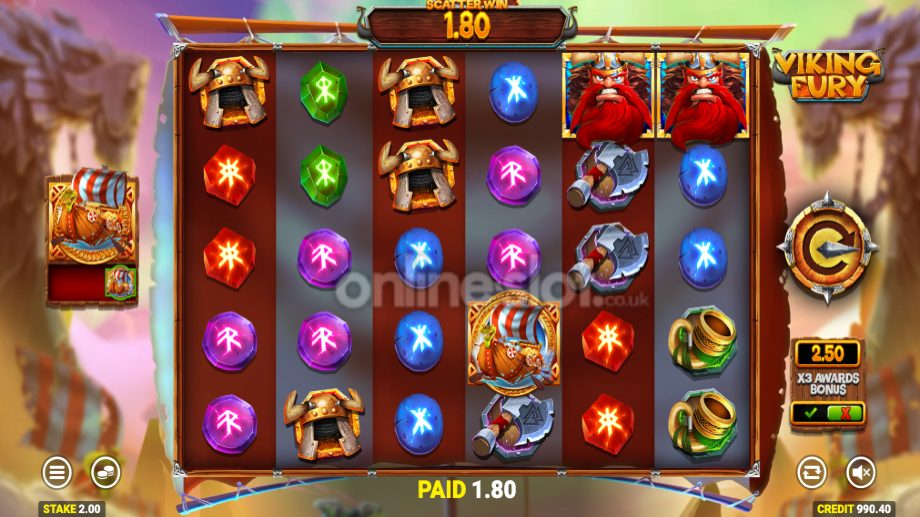 viking fury spinfinity slot base game
